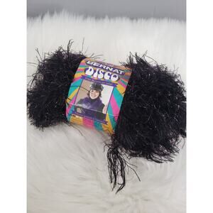 Bernat DISCO YARN EYELASH Glad It's Night Black 50‎ G